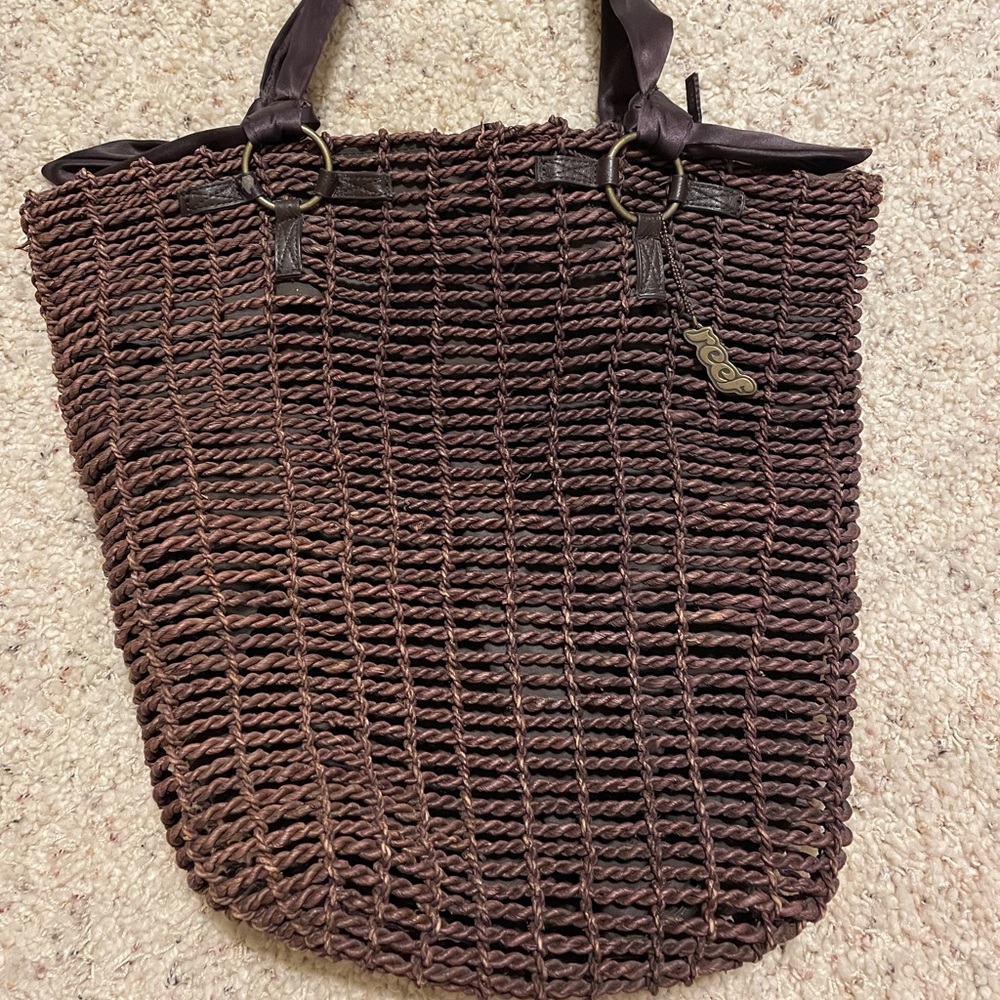 Reef wicker beach bag